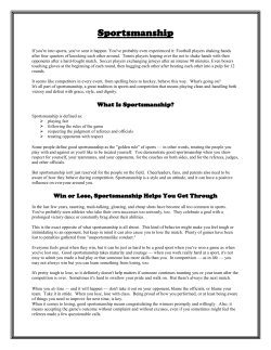 Sportsmanship Flyer - Baltimore City Public Schools