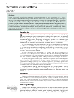 Steroid Resistant Asthma