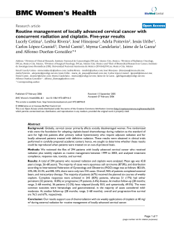 Routine management of locally advanced cervical cancer with