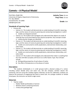 Comets &ndash; A Physical Model