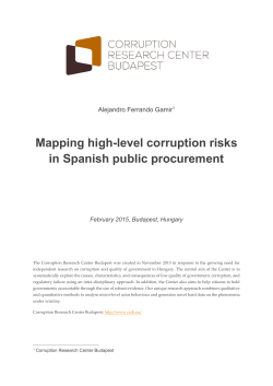 Mapping high-level corruption risks in Spanish public procurement