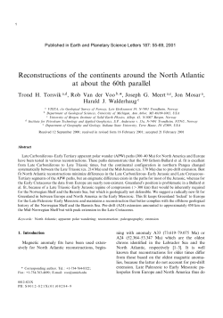 Reconstructions of the continents around the North