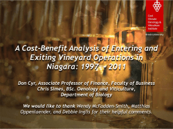 A Cost-Benefit Analysis of Entering and Exiting Vineyard Operations