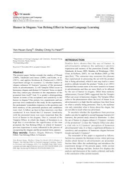 Humor in Slogans: Van Helsing Effect in Second Language Learning