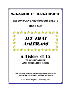 The First Americans Sample Set