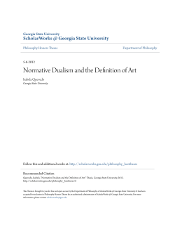 Normative Dualism and the Definition of Art