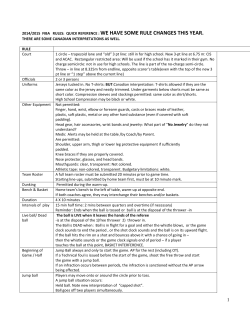 CVAC basketball - FIBA Quick Reference 2014