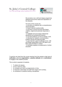 Student handbook Art,craft,design 2014-15