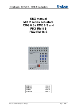 MIX2 series RMG 8 S / RME 8 S actuators - EL-TEAM