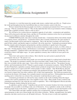 Russia Assignment 8 Name