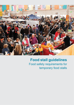 Food stall guidelines - ACT Health