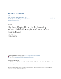 The Long-Playing Blues: Did the Recording Industry&acirc;&bull;Žs Shift from