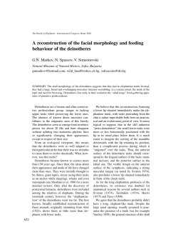 A reconstruction of the facial morphology and feeding behaviour of