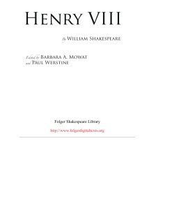 Henry VIII - Folger Digital Texts