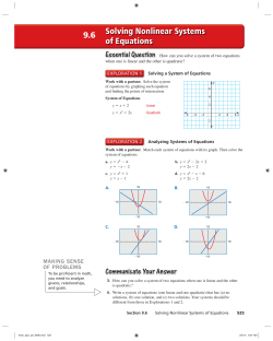 Solving Nonlinear Systems of Equations 9.6