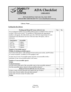 ADA Checklist - Disability Law Center