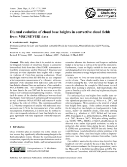Diurnal evolution of cloud base heights in convective cloud fields