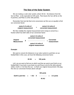 The Size of the Solar System