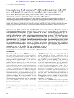 Intravascular large B-cell lymphoma (IVLBCL): a