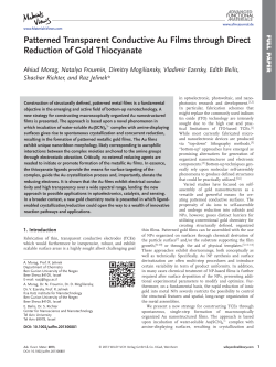Patterned Transparent Conductive Au Films through Direct