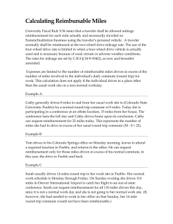 Calculating Reimbursable Miles - CSU