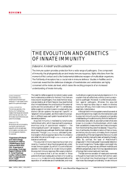 the evolution and genetics of innate immunity