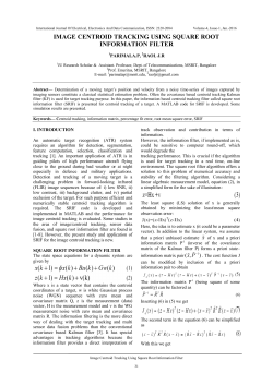 image centroid tracking using square root information filter
