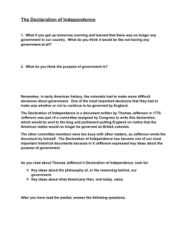 The Declaration of Independence