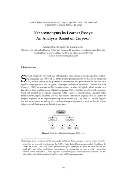 Near-synonyms in Learner Essays: An Analysis Based on
