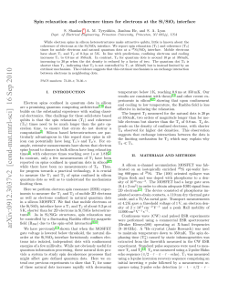 Spin relaxation and coherence times for electrons at the Si/SiO2