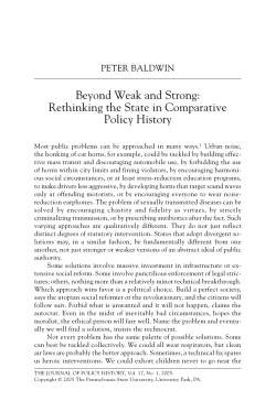 Beyond Weak and Strong: Rethinking the State in Comparative