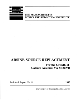 arsine source replacement - Toxics Use Reduction Institute