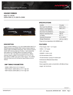HX430C15SB2/8 HX430C15SB2/8 Memory Module