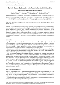 Particle Swarm Optimization with Adaptive Inertia Weight and Its