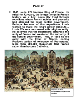 Louis XIV and the Ten Characteristics