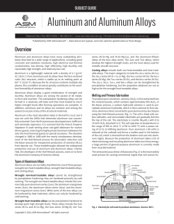 Aluminum and Aluminum Alloys