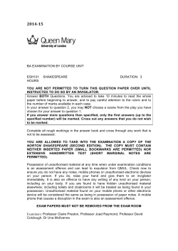 ESH101 examination 2014-2015