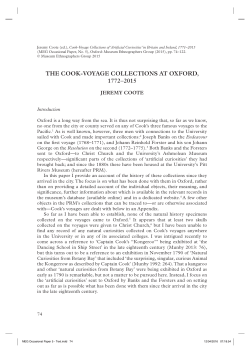 the cook-voyage collections at oxford, 1772&minus;2015