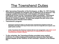 The Townshend Duties