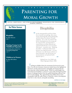 CSEE Parenting for Moral Growth Newsletter