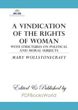 A Vindication Of The Rights Of Woman, by Mary Wollstonecraft