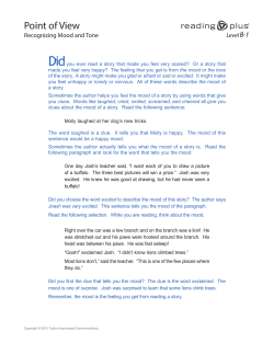 Identifying Mood and Tone | B-1 Point of View