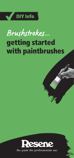 Brushstrokes - getting started with paintbrushes | DIY Info