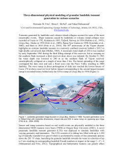 Three-dimensional physical modeling of granular landslide tsunami