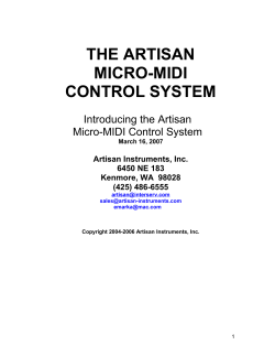 the artisan micro-midi control system