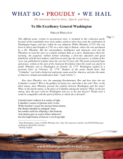 To His Excellency General Washington - What So
