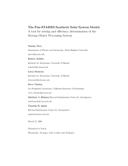 The Pan-STARRS Synthetic Solar System Model