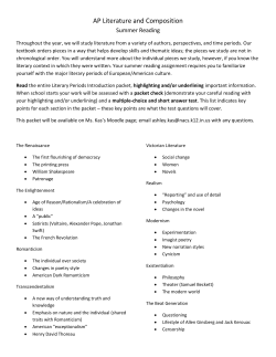 AP Literature and Composition