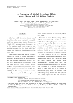 A Comparison of Alcohol Secondhand Effects among Korean and