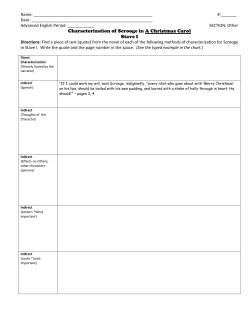 Characterization of Scrooge in A Christmas Carol Stave I